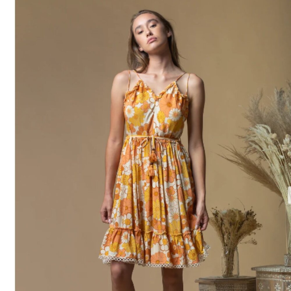 zleurope 'Chiquitita' Mini Dress in FLORAL MULTICOLOR (S)
